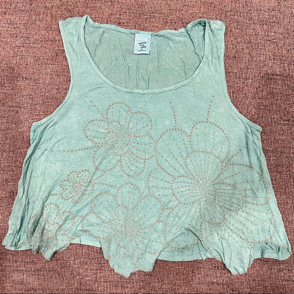 Turquoise Crop Top Tank